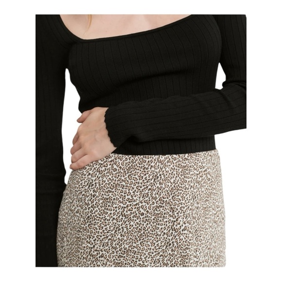 Jenni Kayne Black and Cream Midi Skirt - Picture 2 of 15
